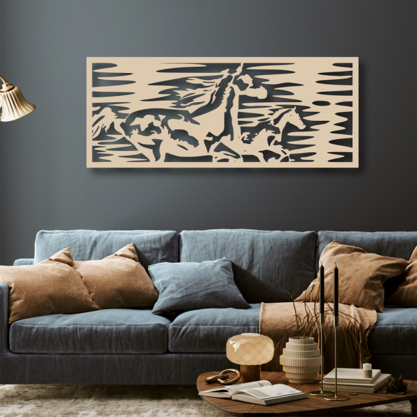 Wanddekoration aus Holz in diversen Ausführungen mit Pferden